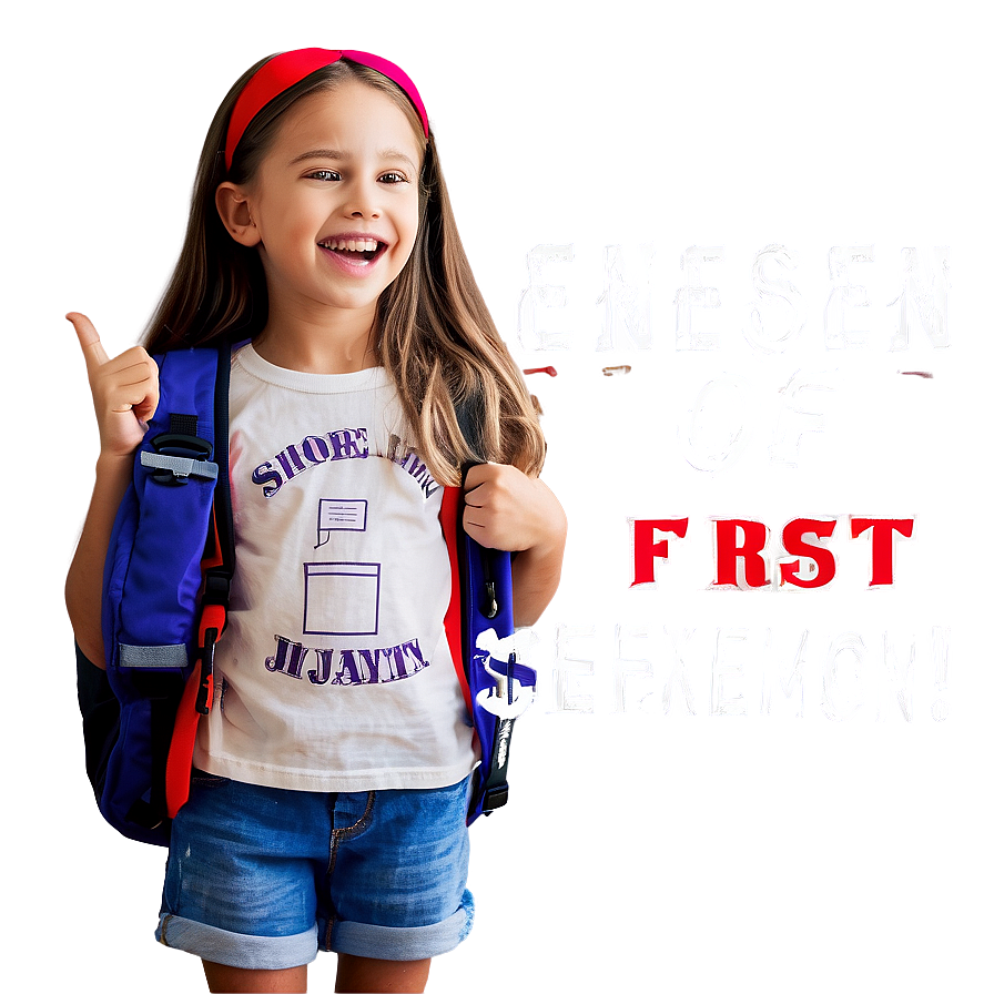 Excited Student First Dayof School PNG