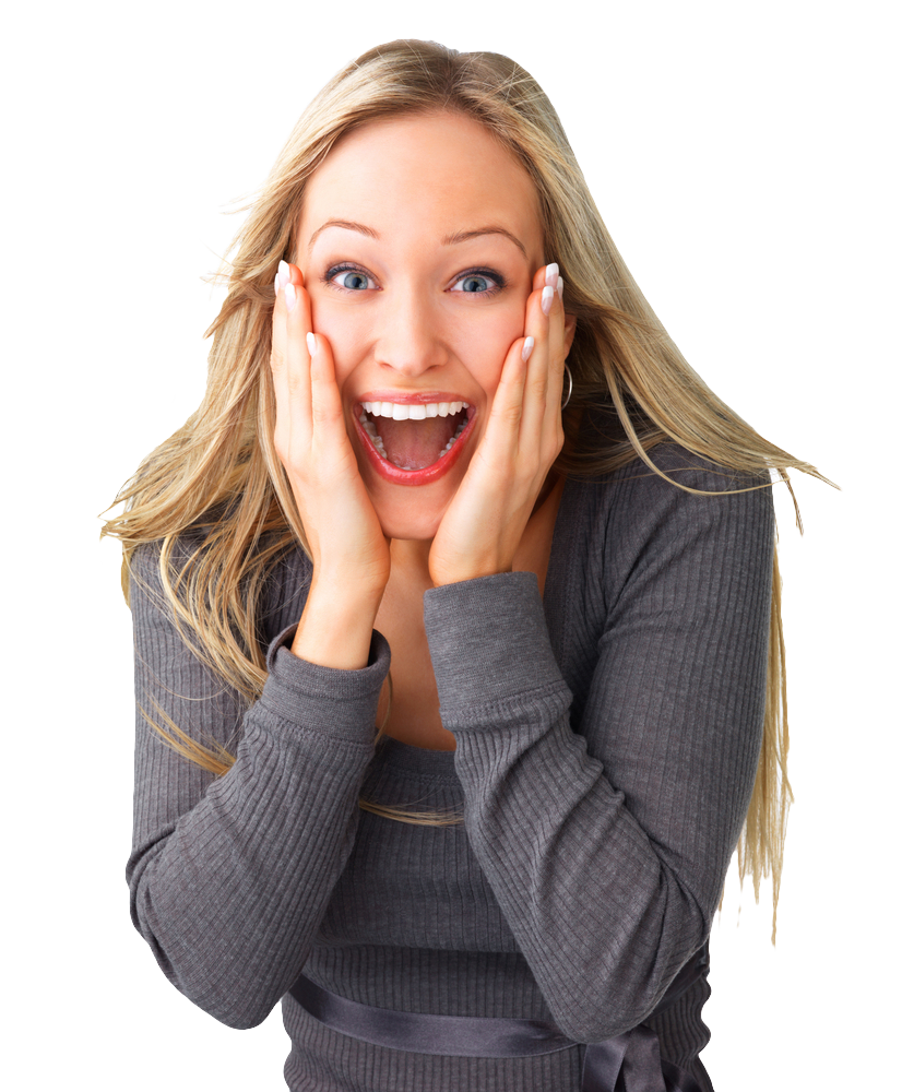 Excited Woman Expression PNG