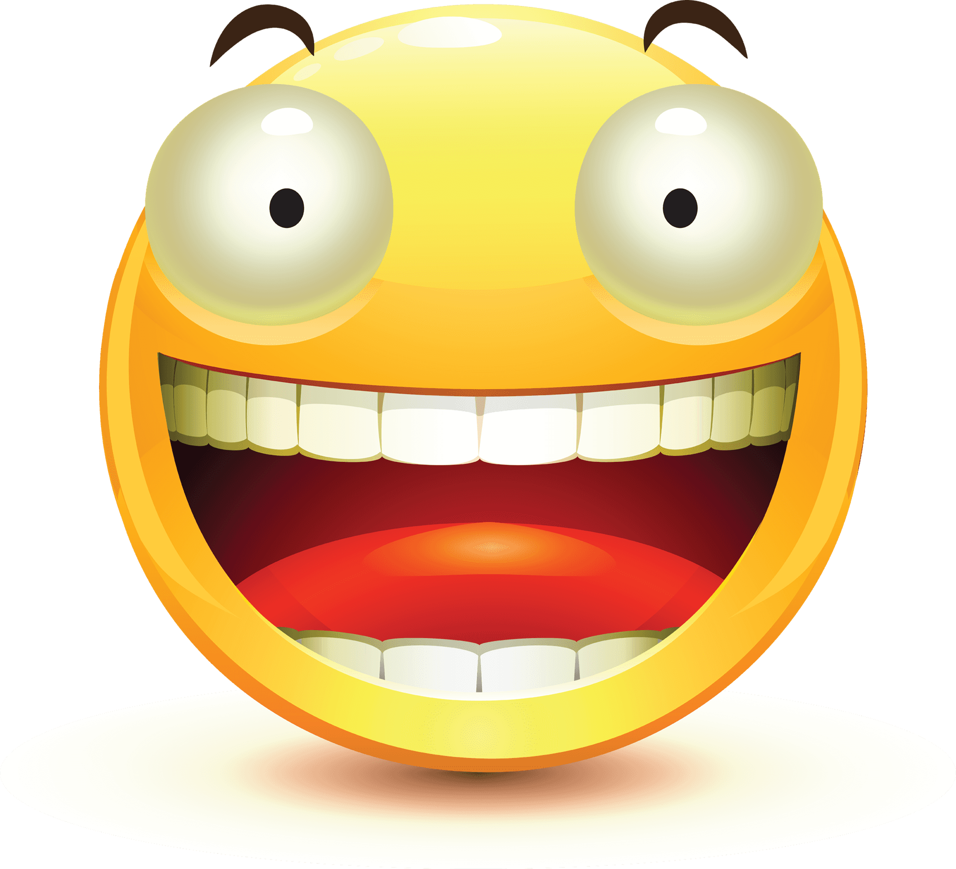 Excited Yellow Emoji Graphic PNG