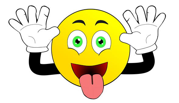 Excited Yellow Face Cartoon PNG