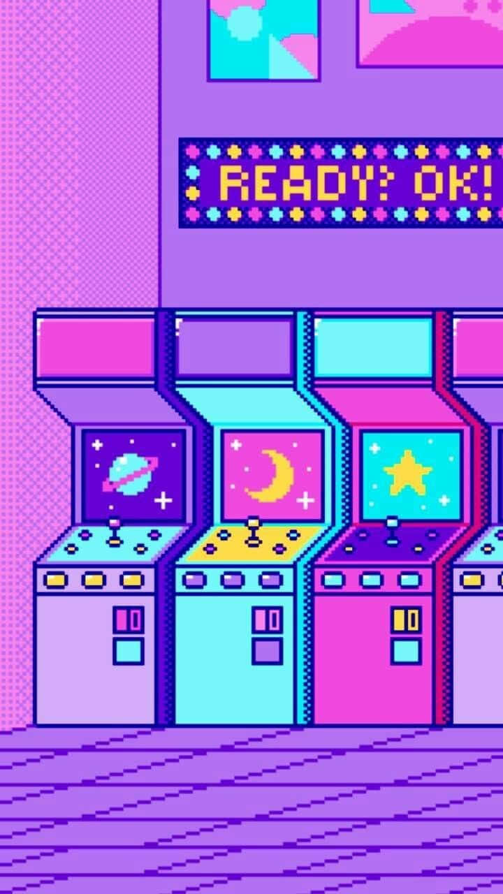 Exciting Arcade Gaming On Iphone Wallpaper
