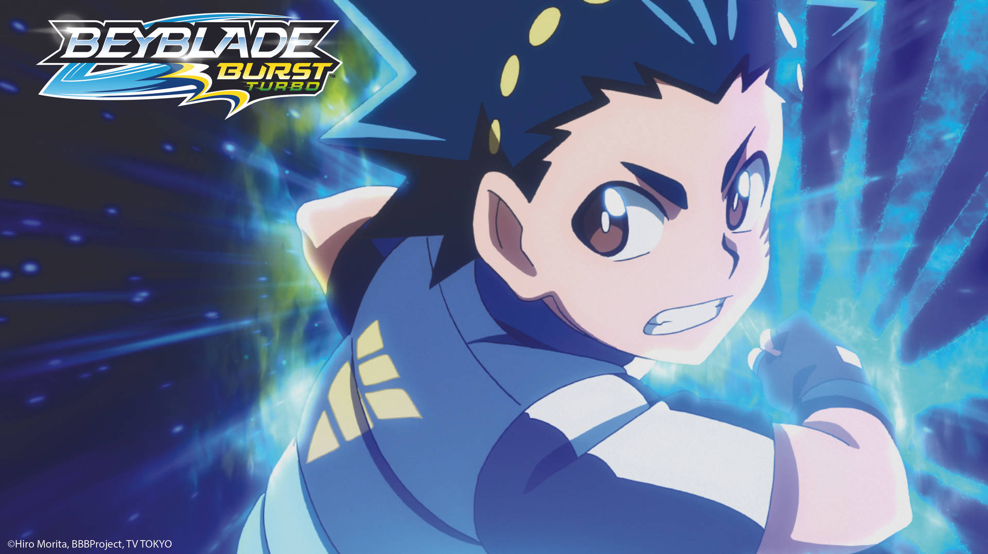 Exciting Battle Of Beyblade Burst In Action Wallpaper