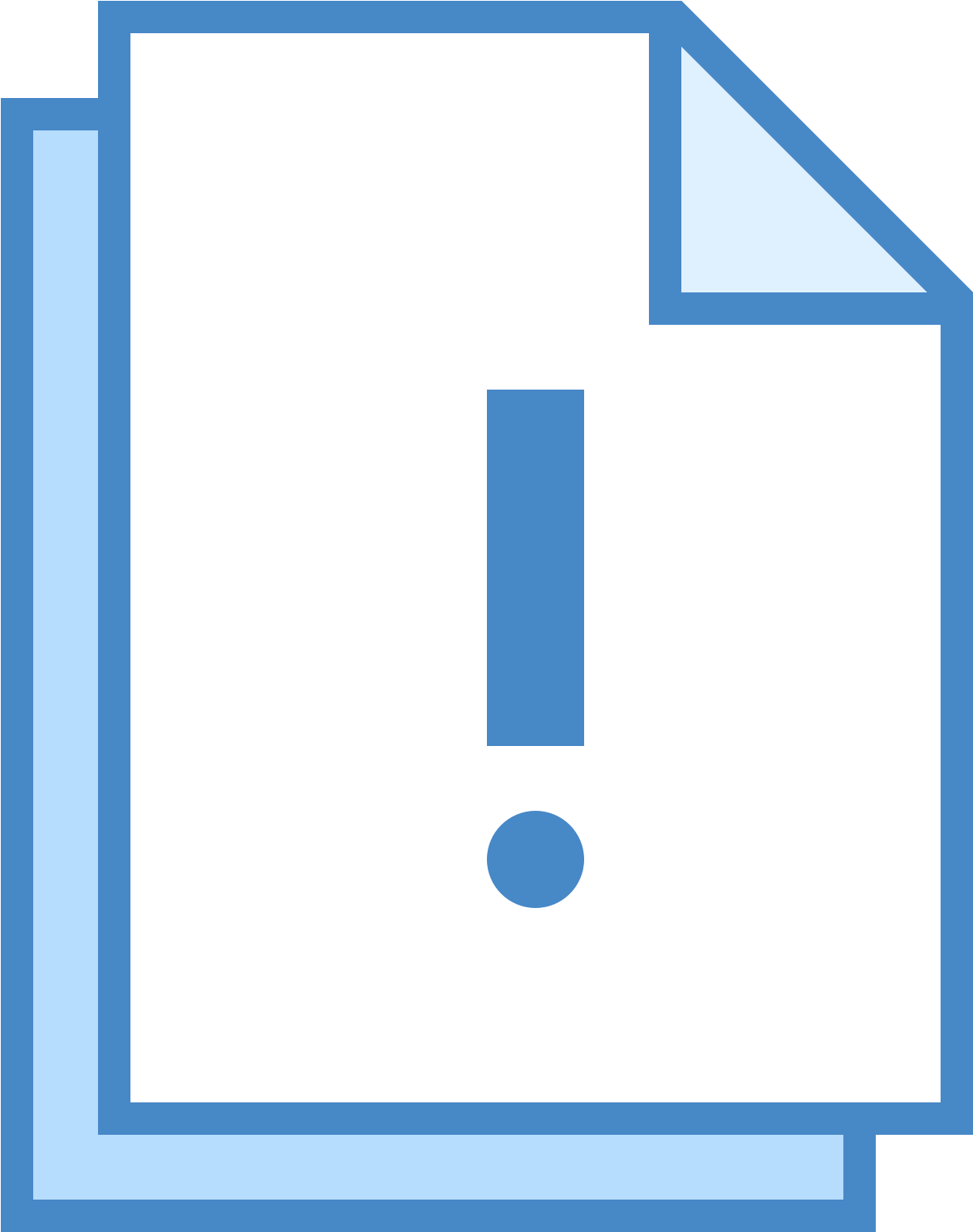 Exclamation Document Icon PNG