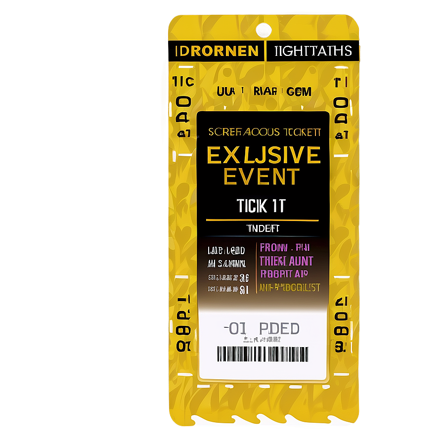 Exclusive Event Access Ticket Png Wjg PNG