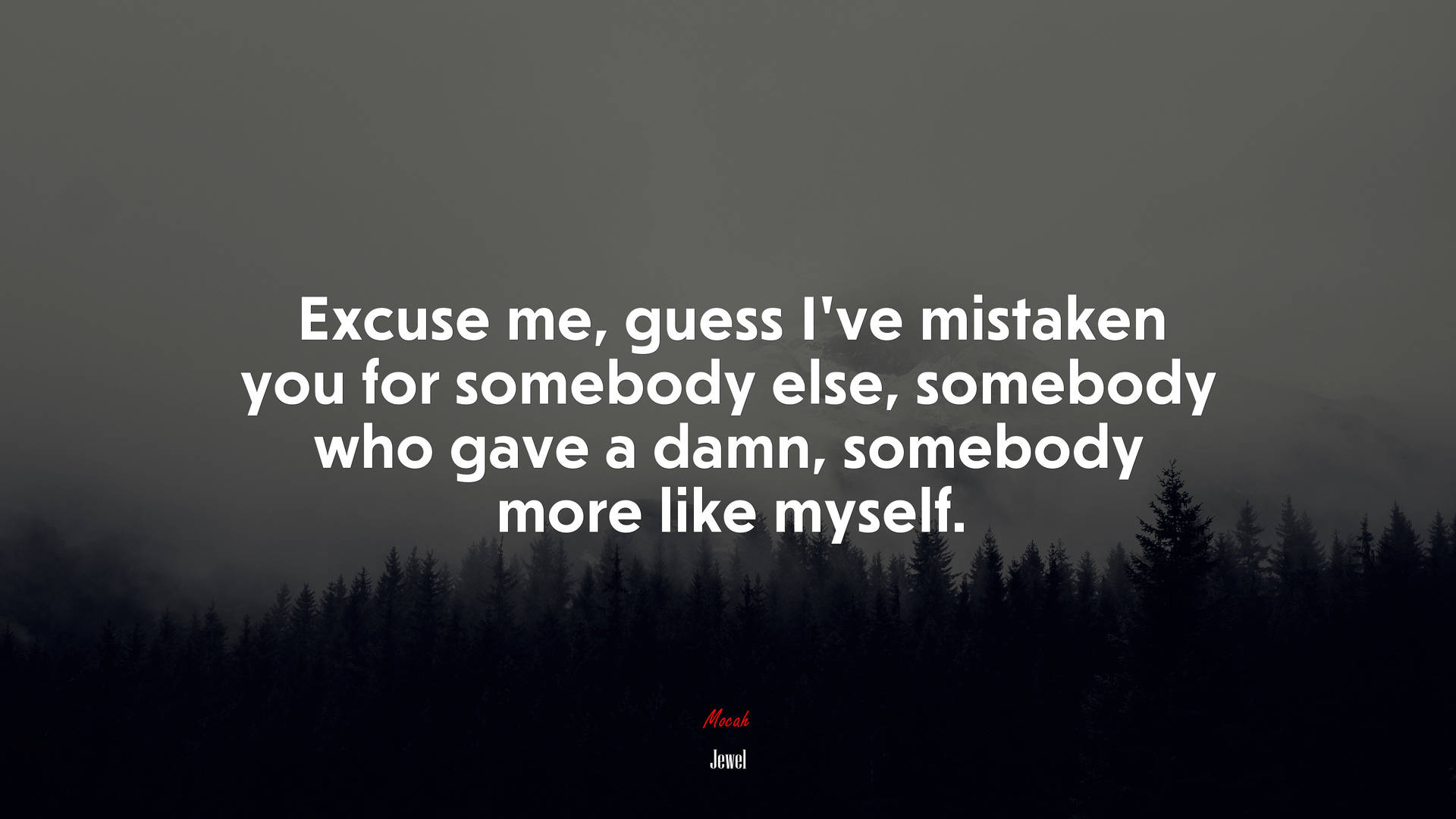 Caption: Emotional Expressions: "Excuse Me" and Expectation Sad Quote. Wallpaper