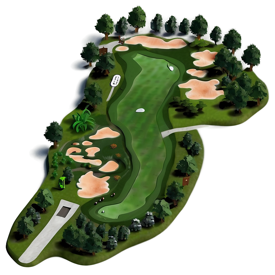Executive Golf Course Map Png Row PNG