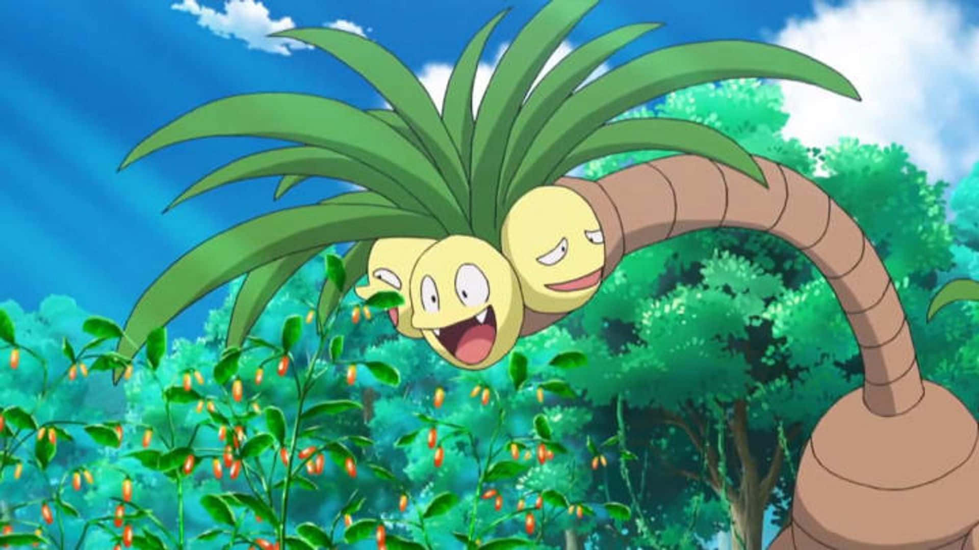 Exeggutor Against A Background Of Trees Picture