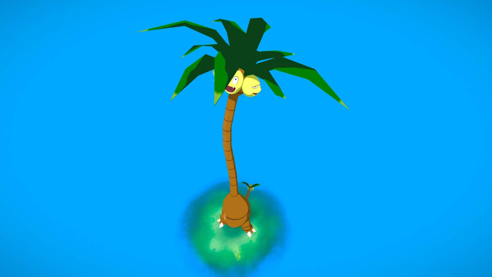Exeggutor In Blue Background Picture