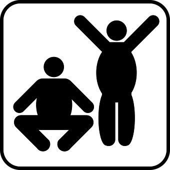 Exercise Icons Squatand Jump PNG