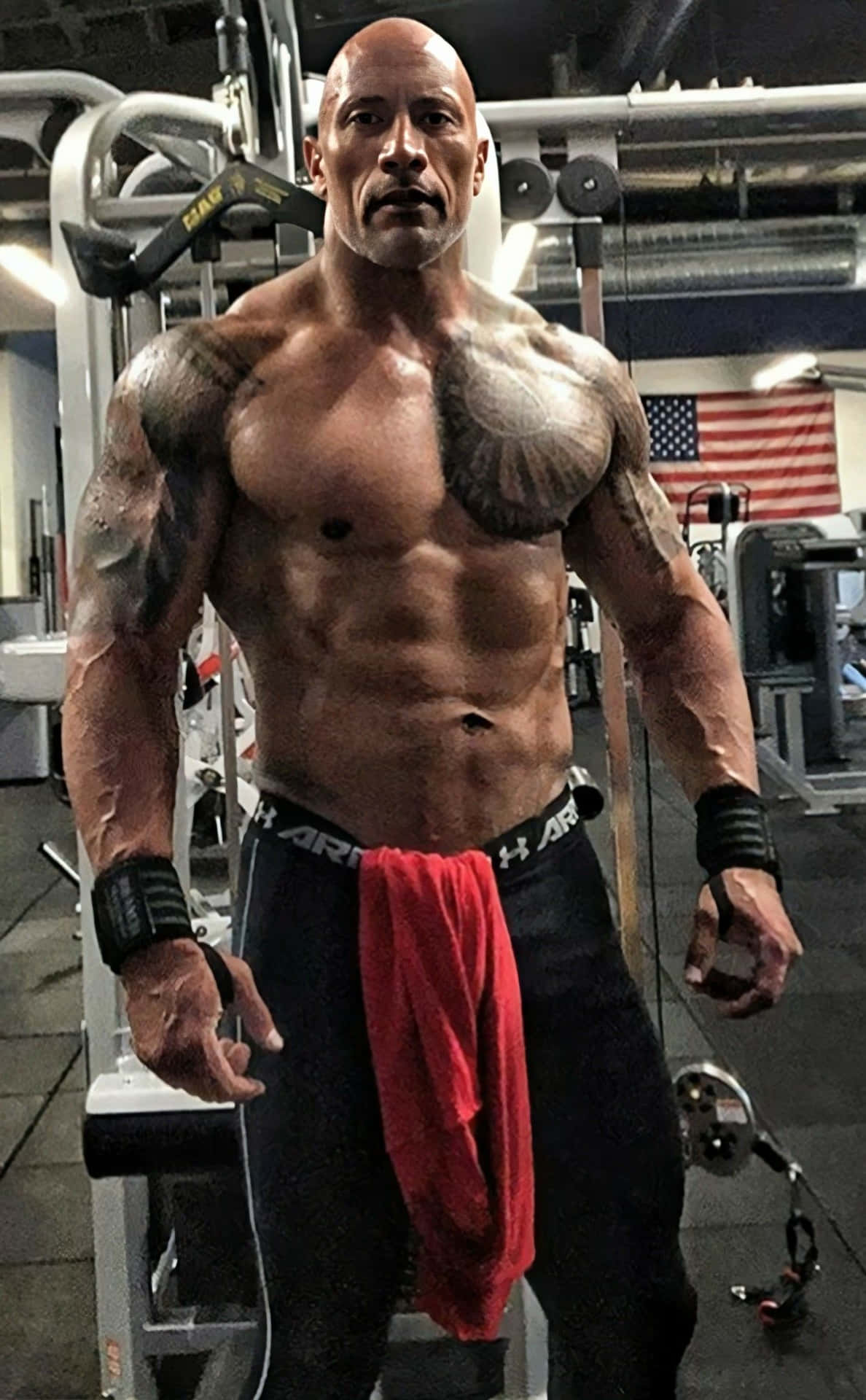 Actor Dwayne Johnson Exercise Picture