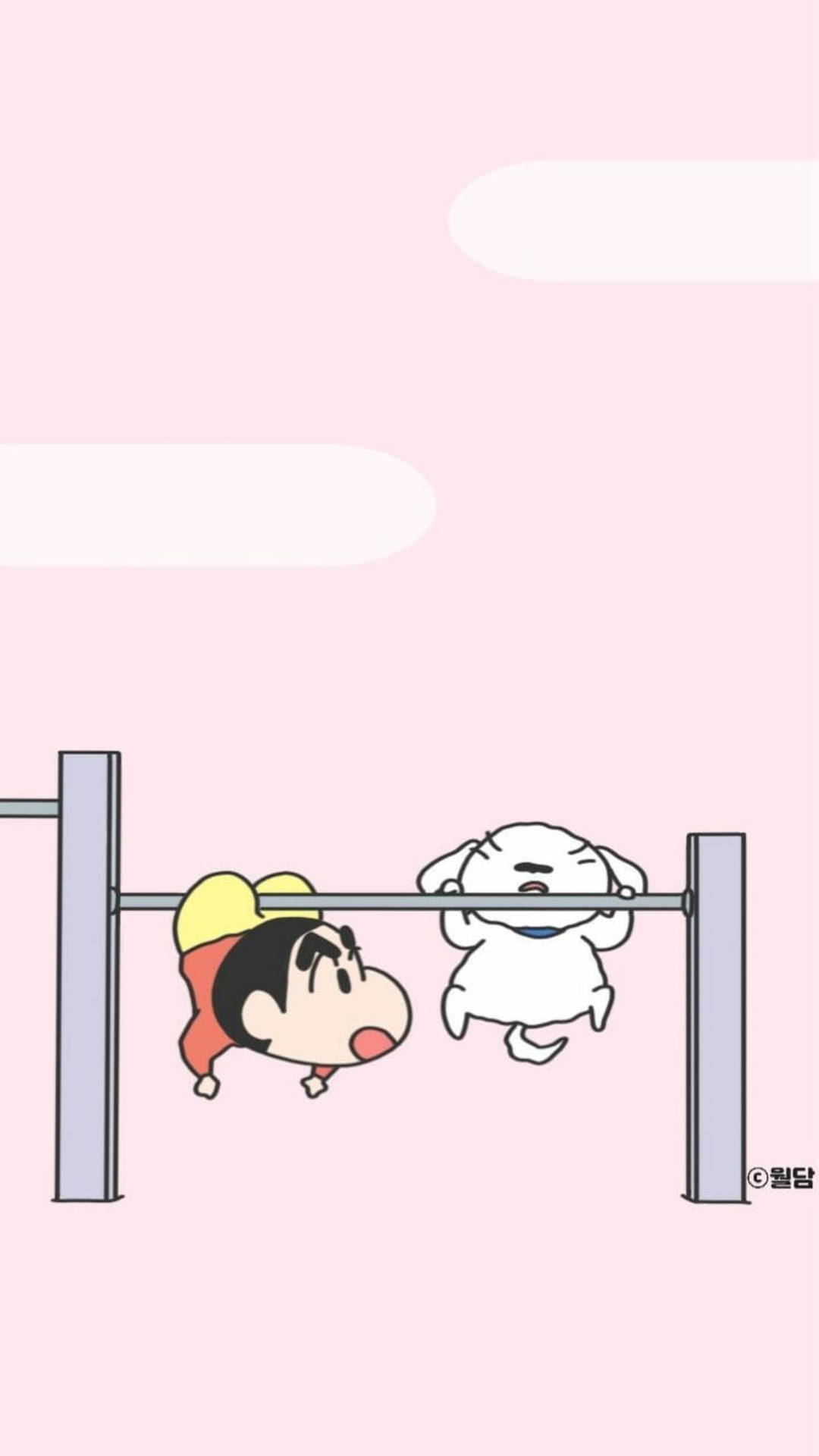Exercising Shiro And Shinchan Aesthetic Picture
