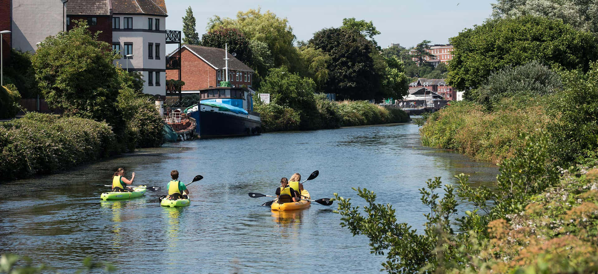 Exeter Elv Kajakkpadling Eventyr Bakgrunnsbildet