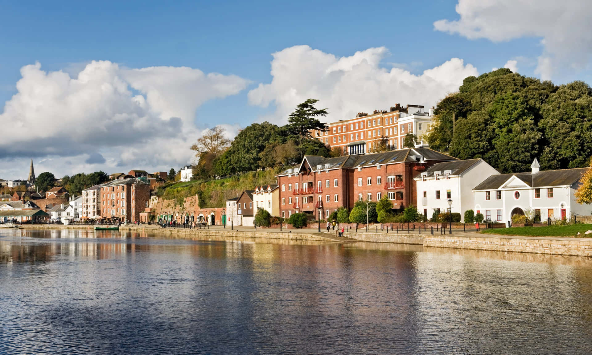 Exeter Riverside Scenery Wallpaper