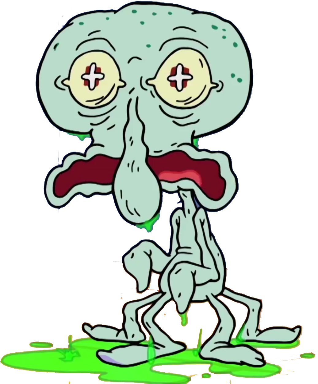 Download Exhausted_ Squidward_ Tentacles.png | Wallpapers.com