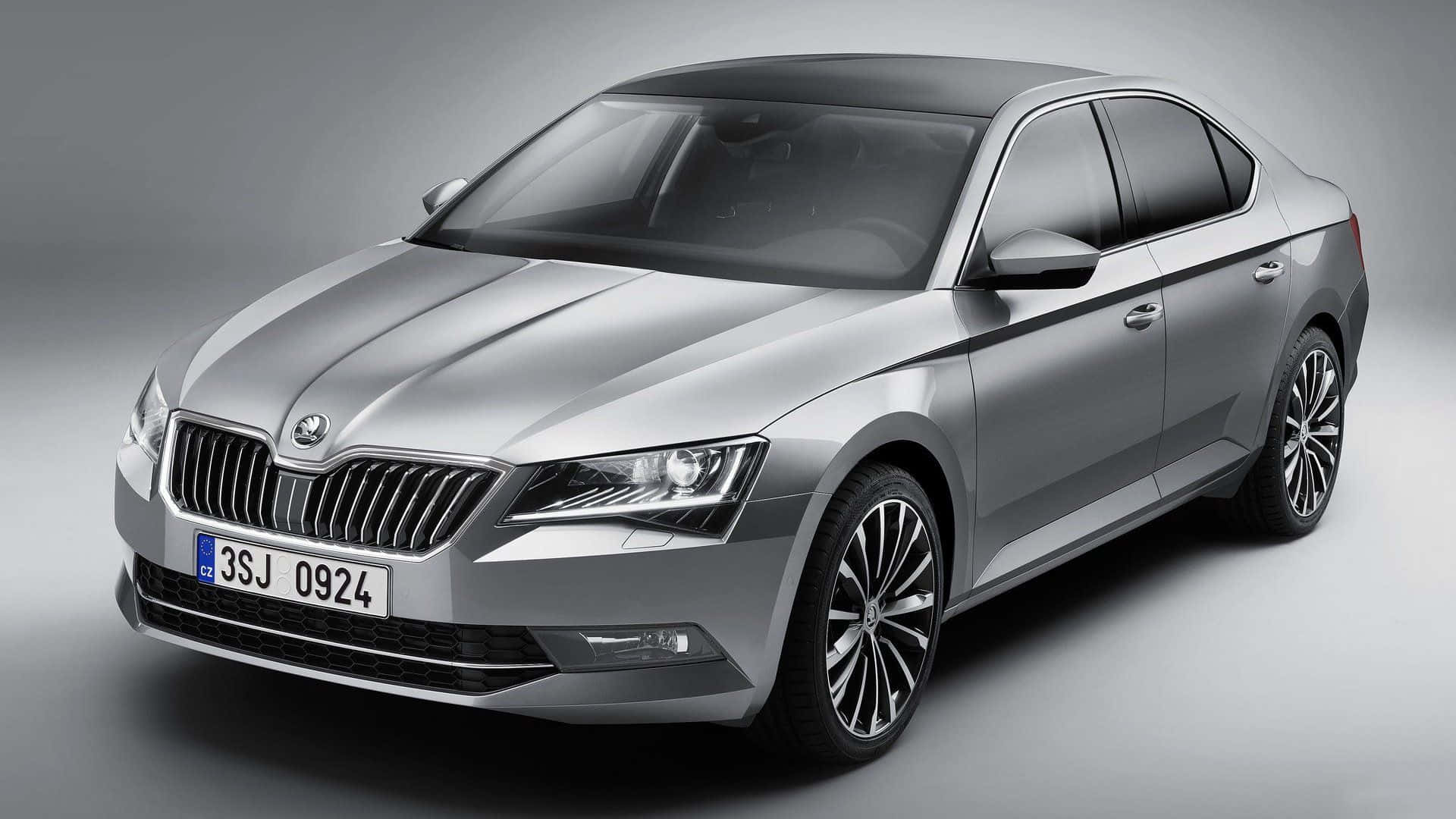 Exhilarating Luxury - Škoda Superb In City Setting Wallpaper