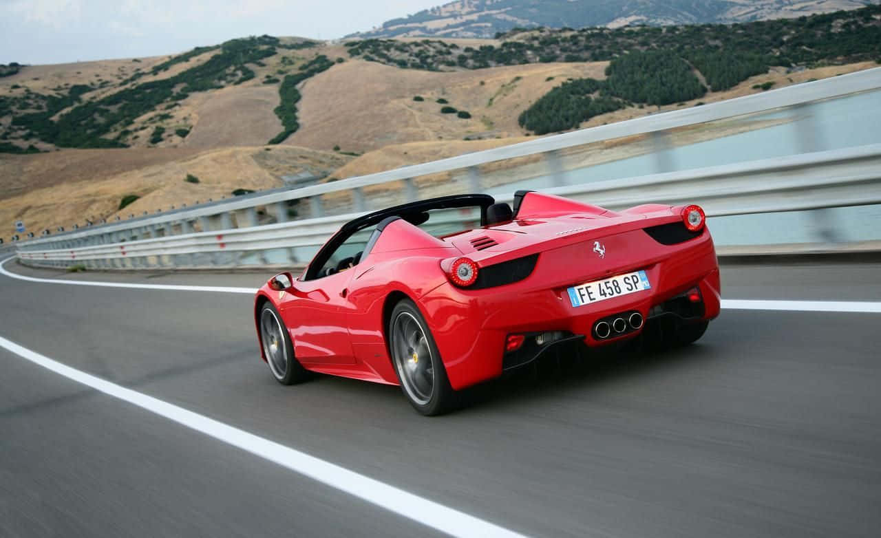 Exhilarating Velocity - Ferrari 458 Spider Wallpaper