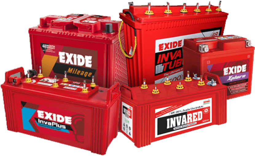 Exide Battery Collection PNG