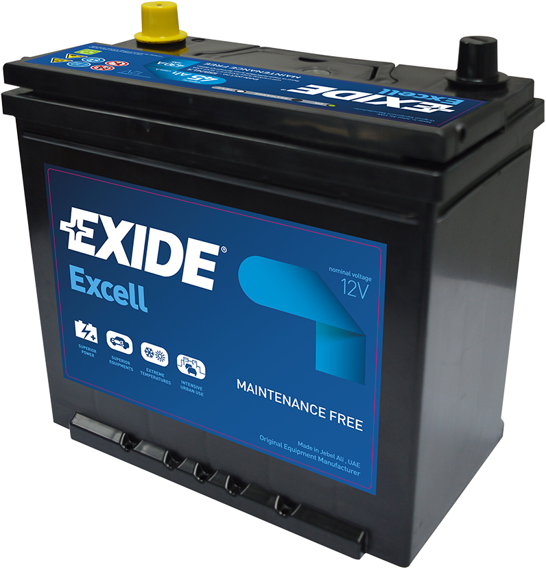 Exide Excell12 V Maintenance Free Battery PNG