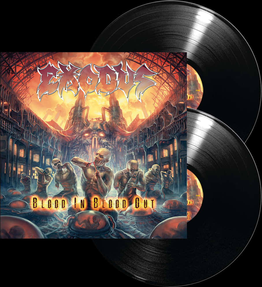 Exodus Blood In Blood Out Vinyl Album Art PNG