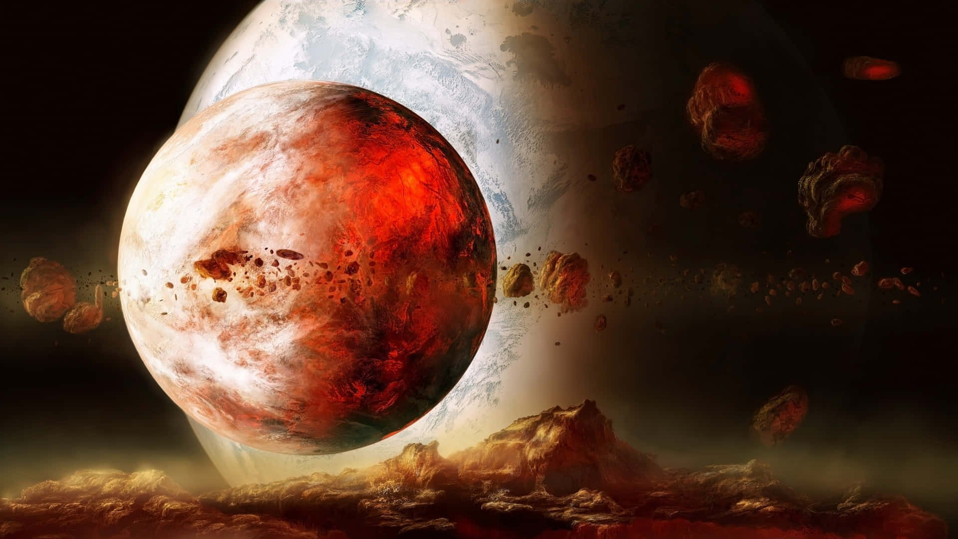 Stunning Exoplanet Landscape in High Resolution Wallpaper