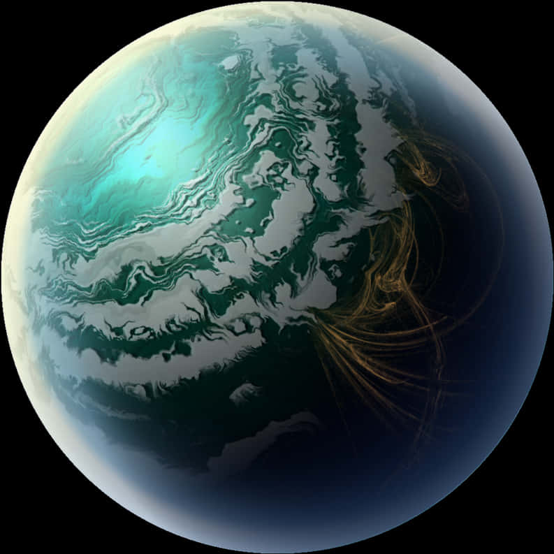 Exotic Alien Planet Artwork PNG