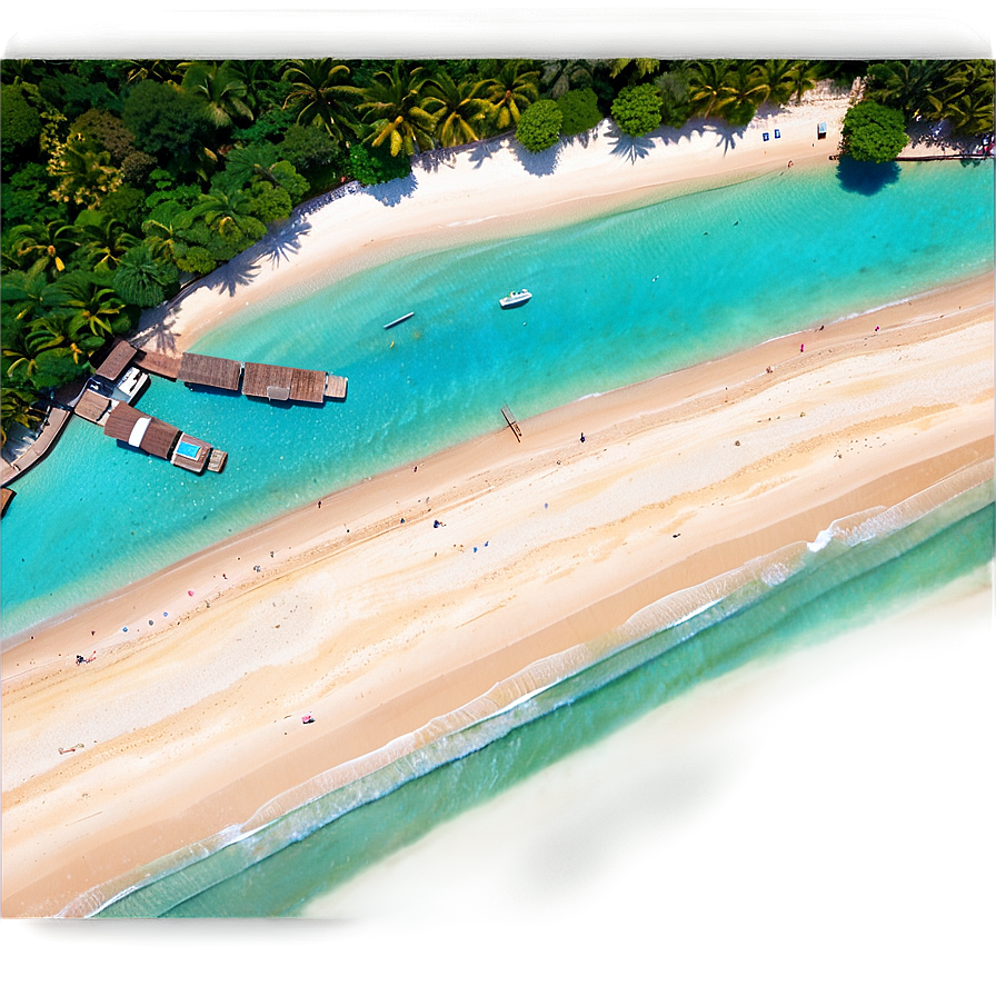 Exotic Beach Aerial View Png Wrj PNG