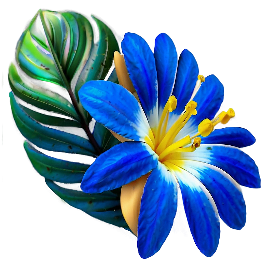 Exotic Blue Flower Png Pfm PNG