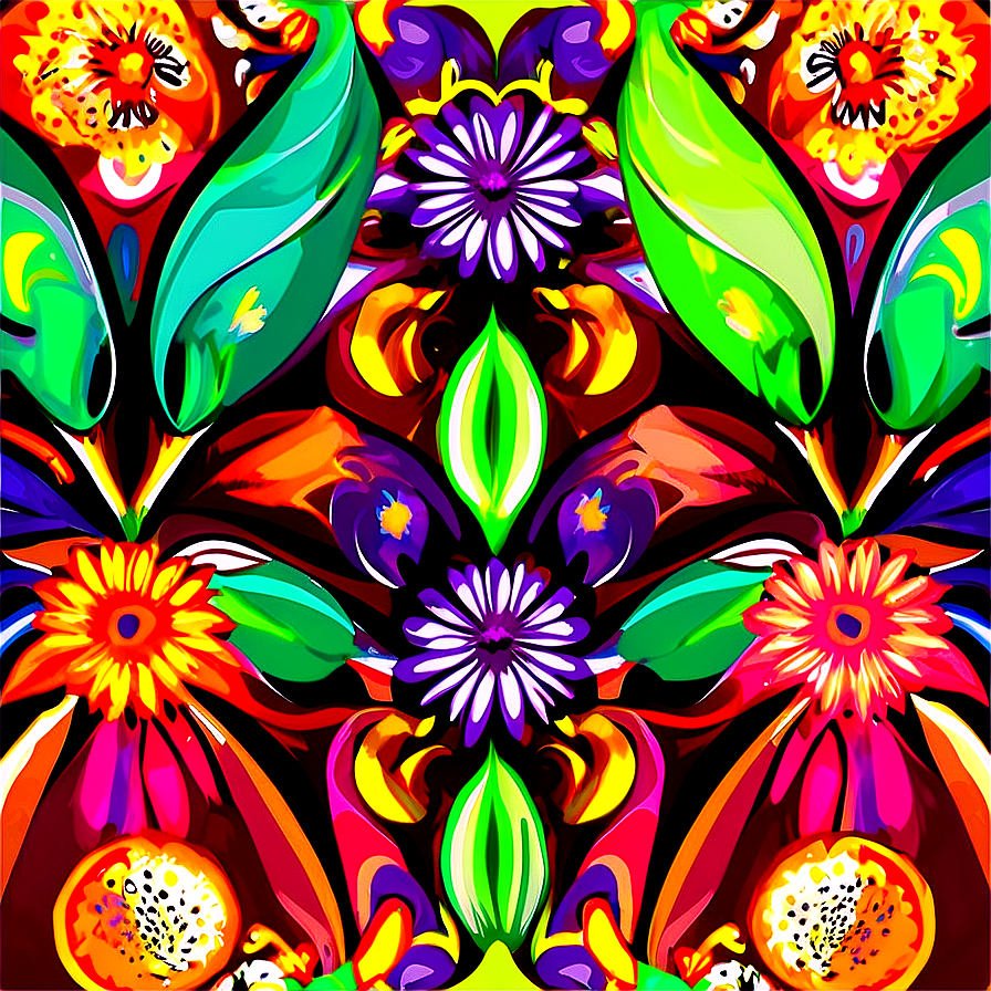 Exotic Floral Pattern Png Jtr33 PNG