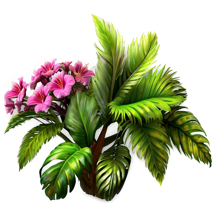 Exotic Flower Bush Png Cep31 PNG
