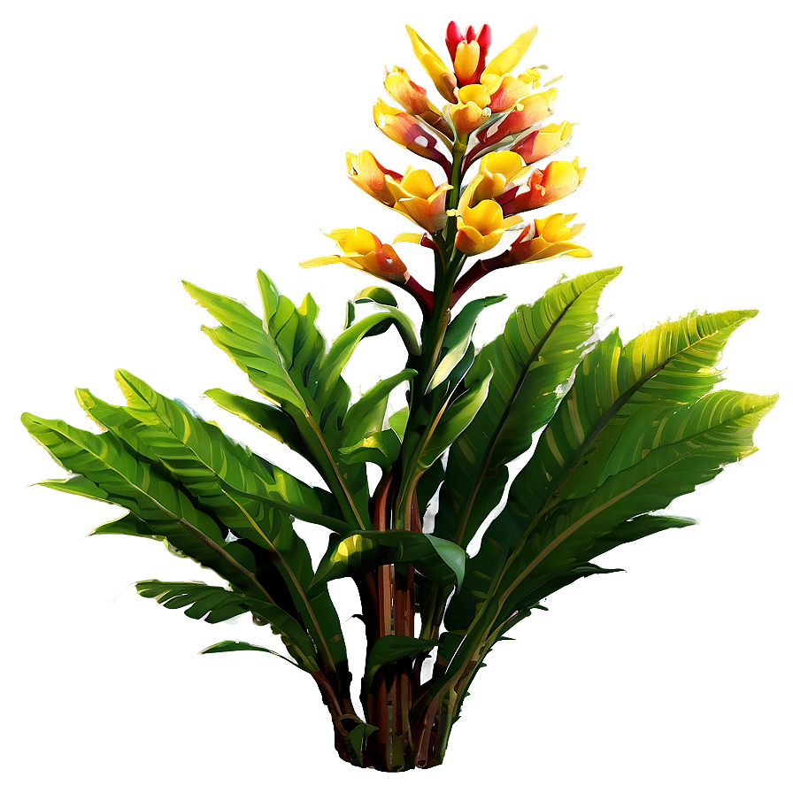 Exotic Flower Bush Png Qpi PNG