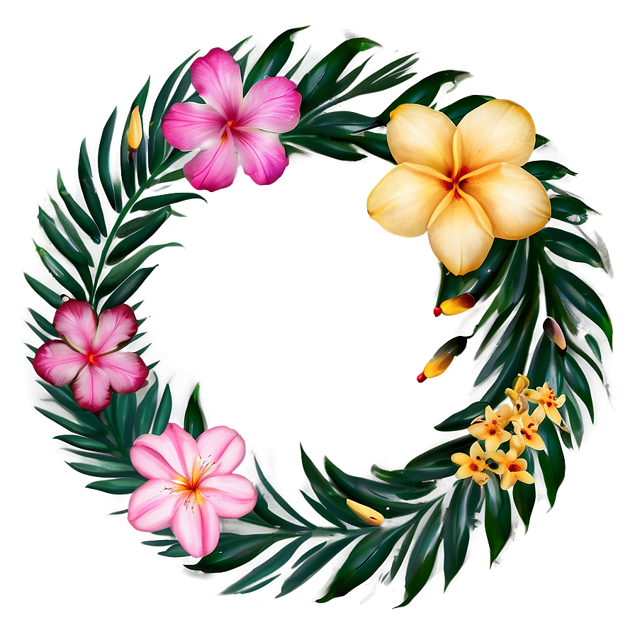 Exotic Flower Circle Png 06252024 PNG
