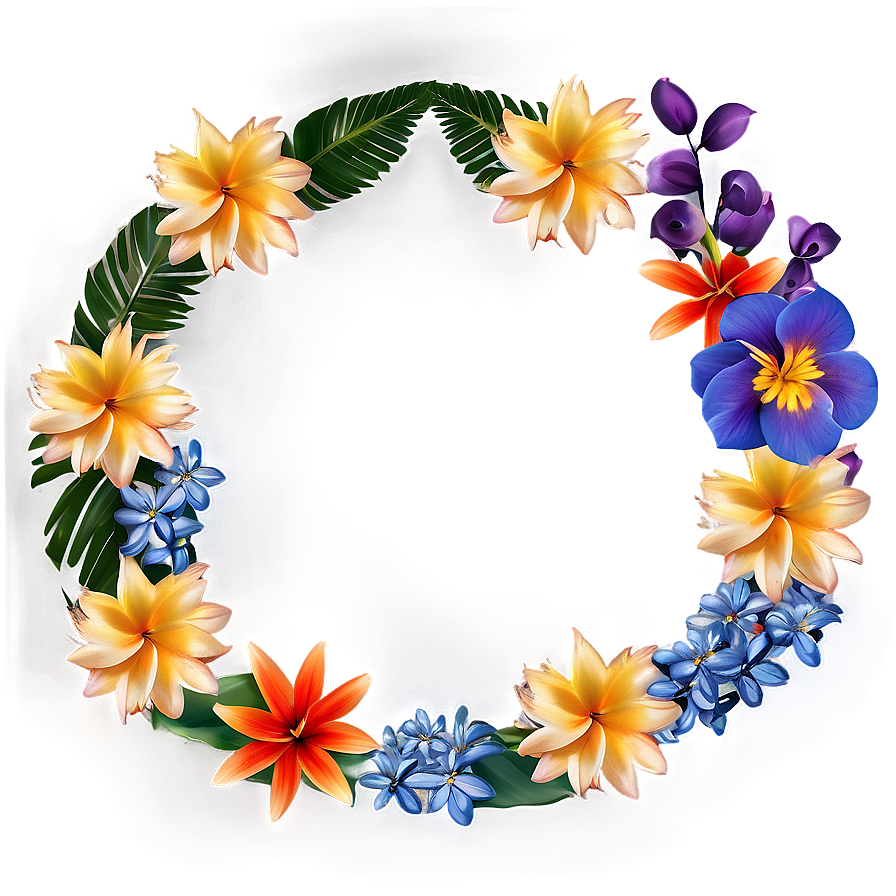 Exotic Flower Circle Png Ekg PNG