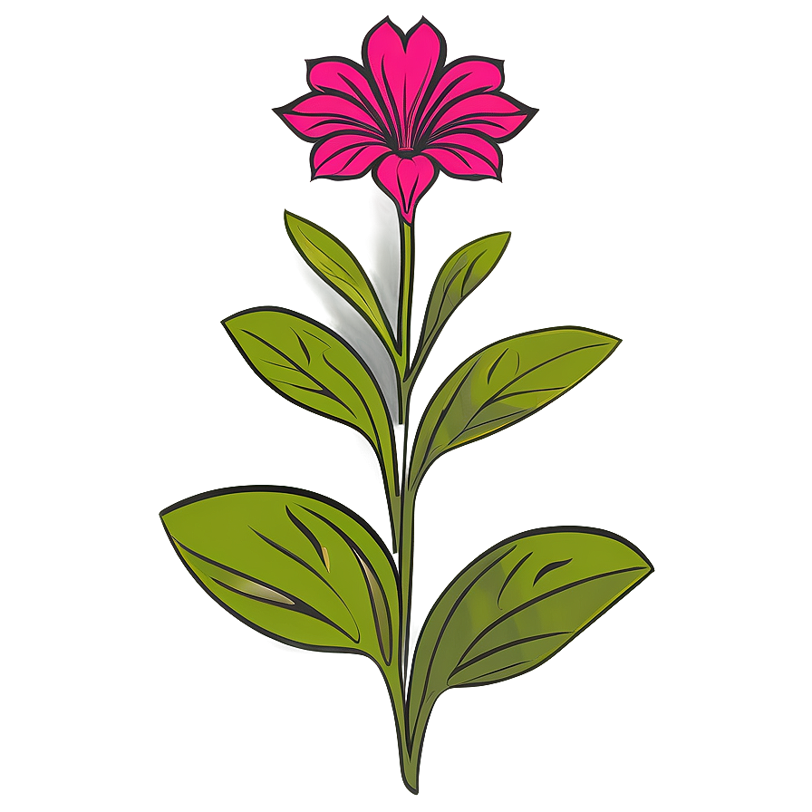 Exotic Flower Outline Drawing Png 27 PNG