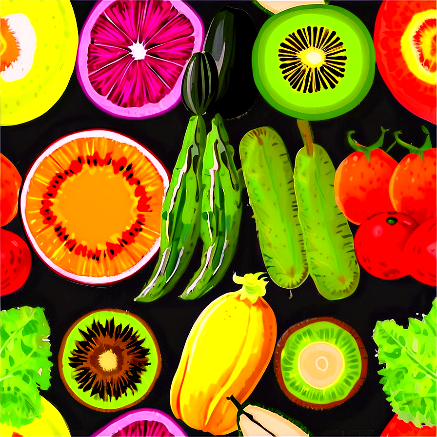 Exotic Fruits Vegetables Png Lue PNG