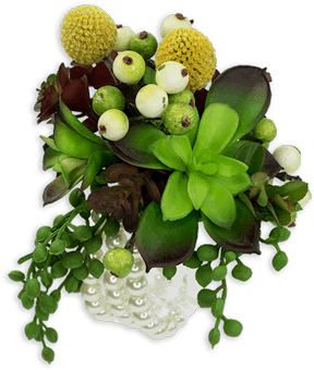 Exotic Green Floral Arrangement PNG