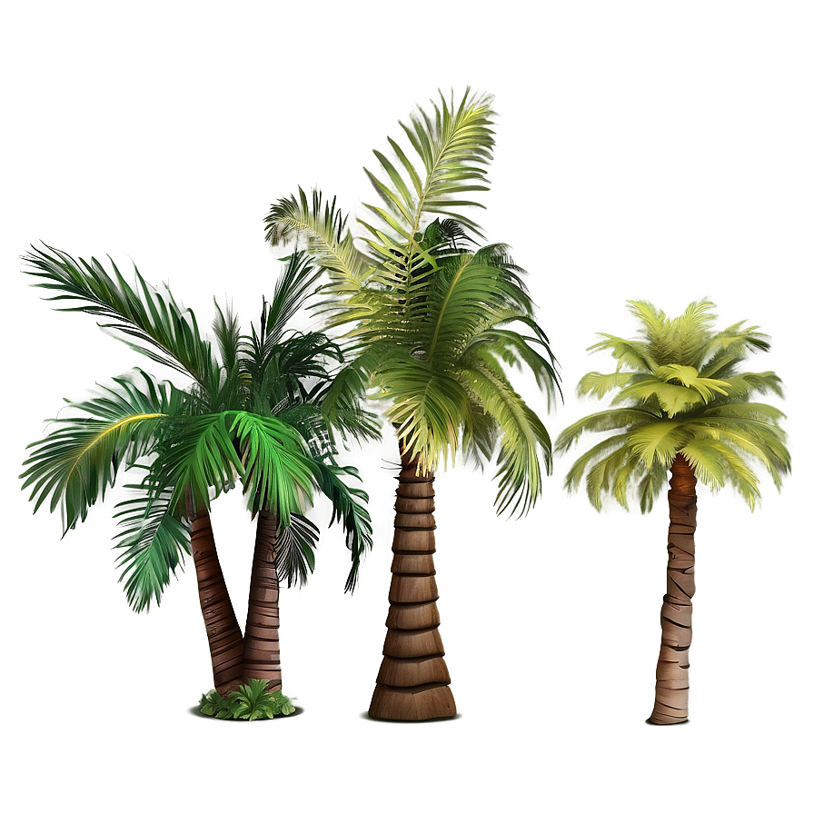 Exotic Island Palms Png Rra71 PNG