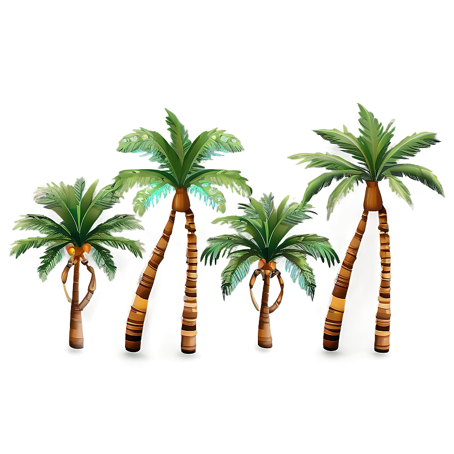 Exotic Island Palms Png Ytj20 PNG