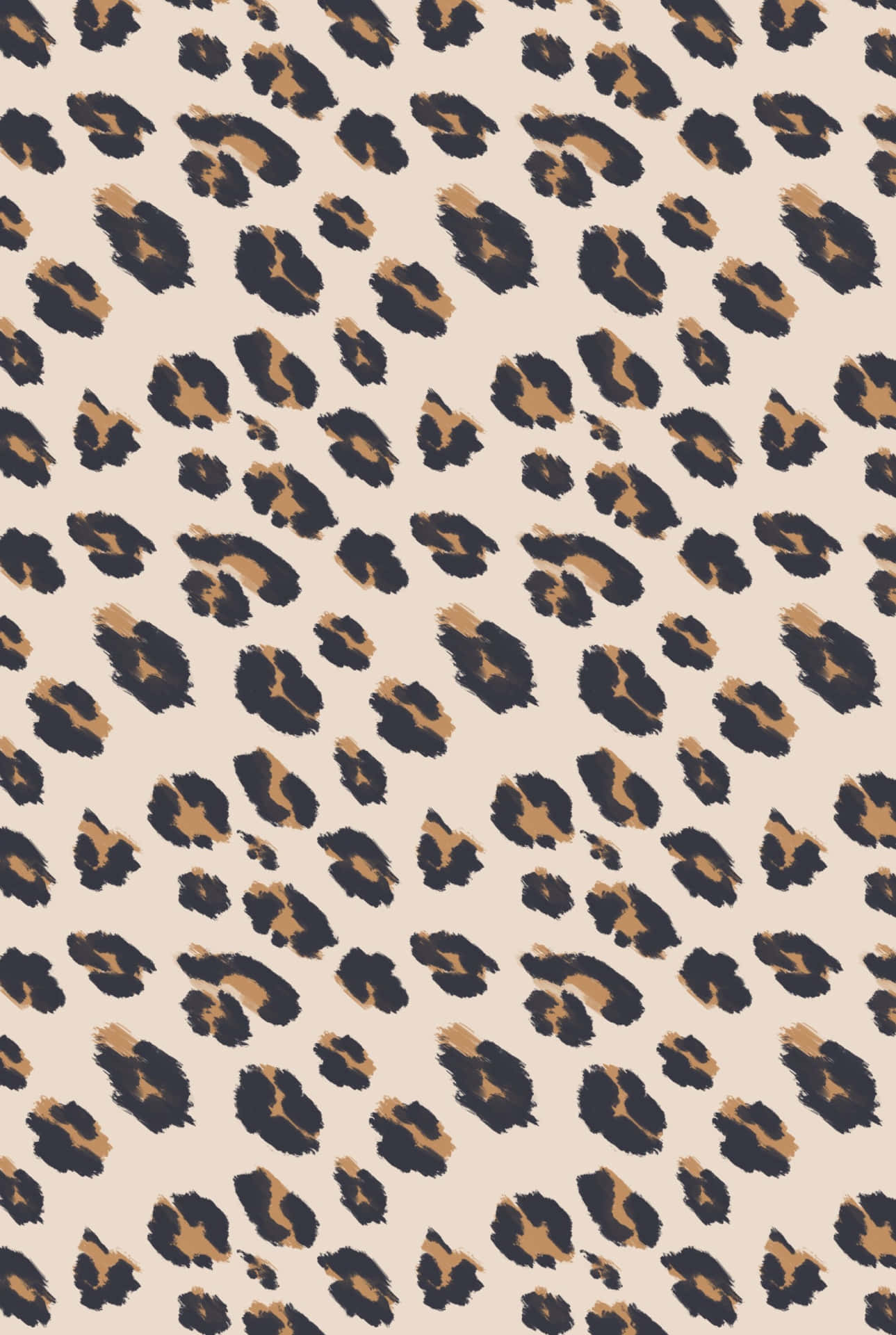 Exotic Leopard Print Pattern On A Muted Beige Backdrop.