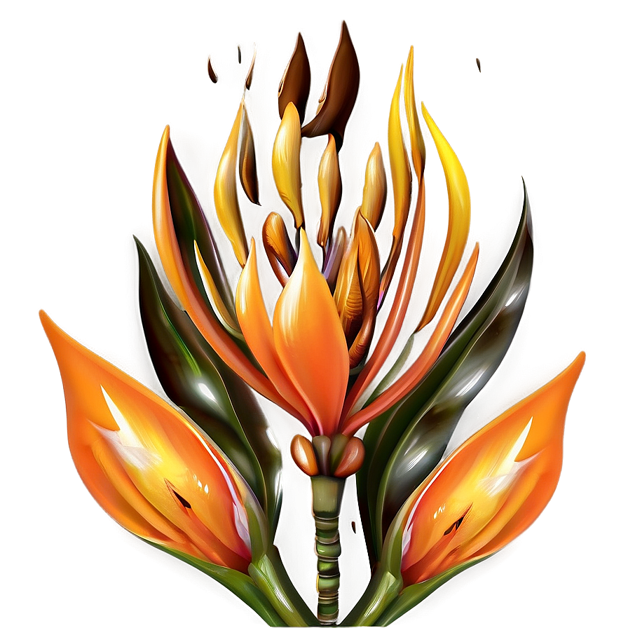 Exotic Orange Floral Png Lbv PNG