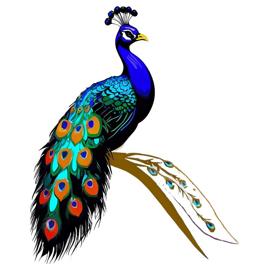 Download Exotic Peacock Silhouette Png Pfe9 