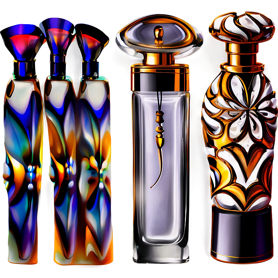 Exotic Perfume Bottle Shapes Png Gku30 PNG