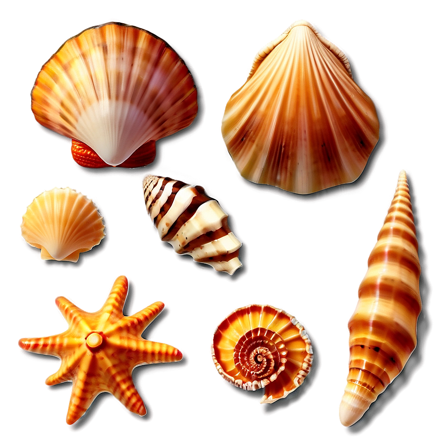 Exotic Seashells Set Png Scs62 PNG