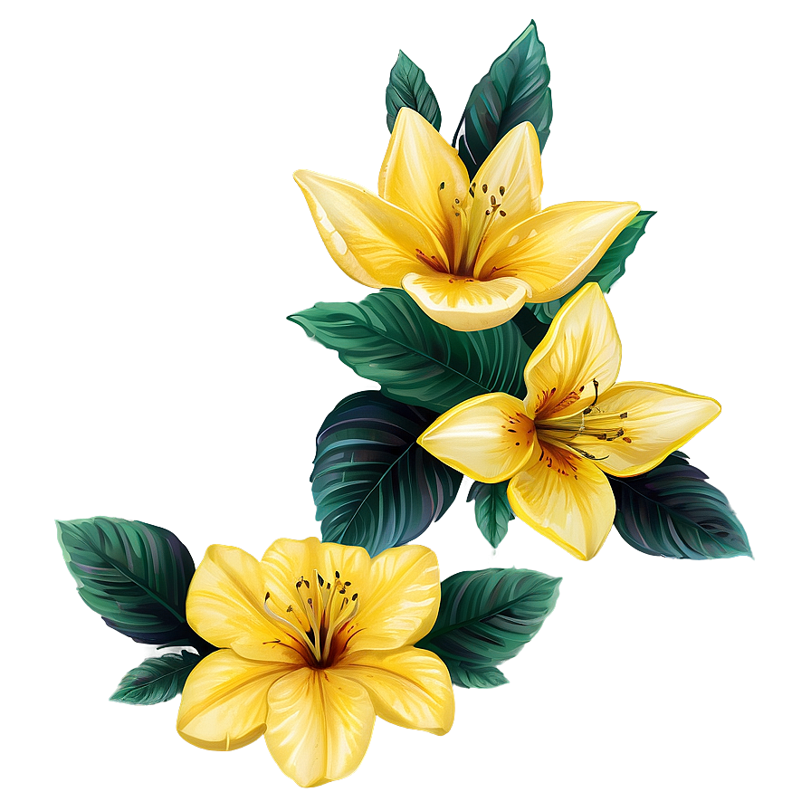 Exotic Yellow Flowers Png 74 PNG