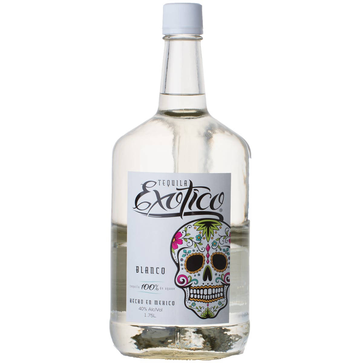 Exoticoblanco Tequila In Una Bottiglia Elegante Sfondo