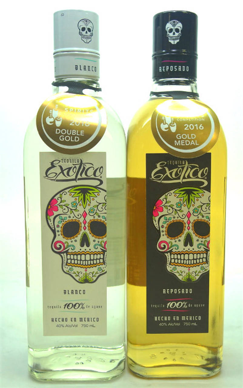 Exotico Tequila Bottles With Gold Tag Wallpaper