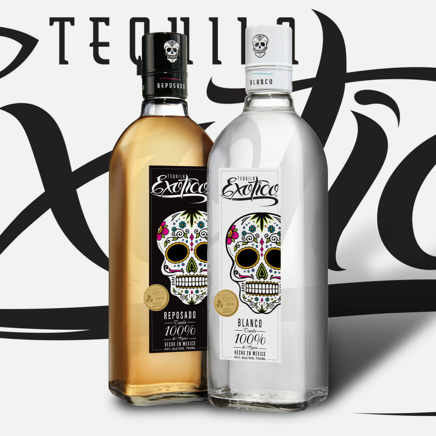 Exotico Tequila Graphic Art Poster Background