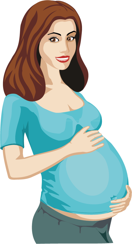 Expectant Mother Illustration PNG