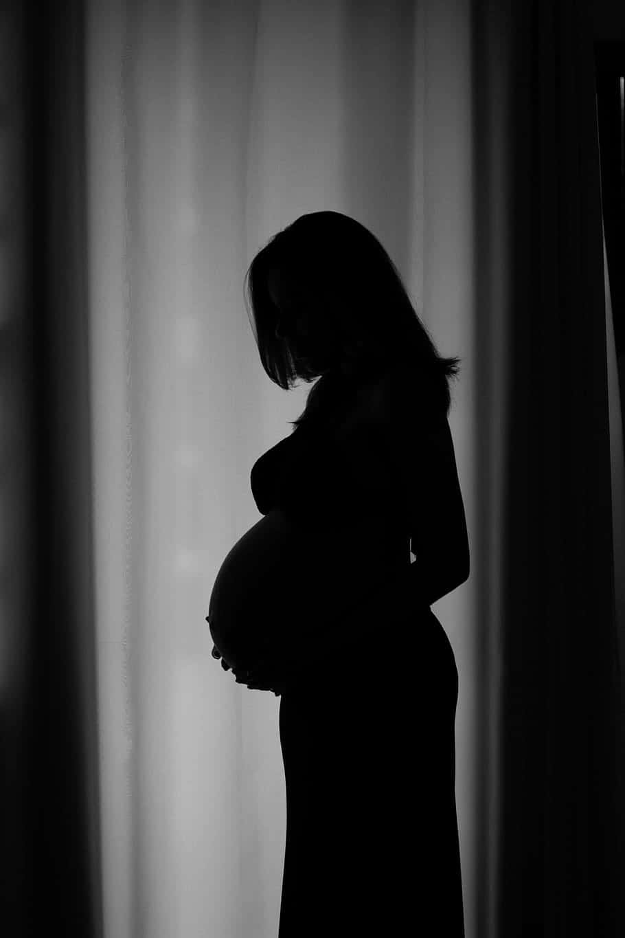 Expectant Mother Silhouette Wallpaper