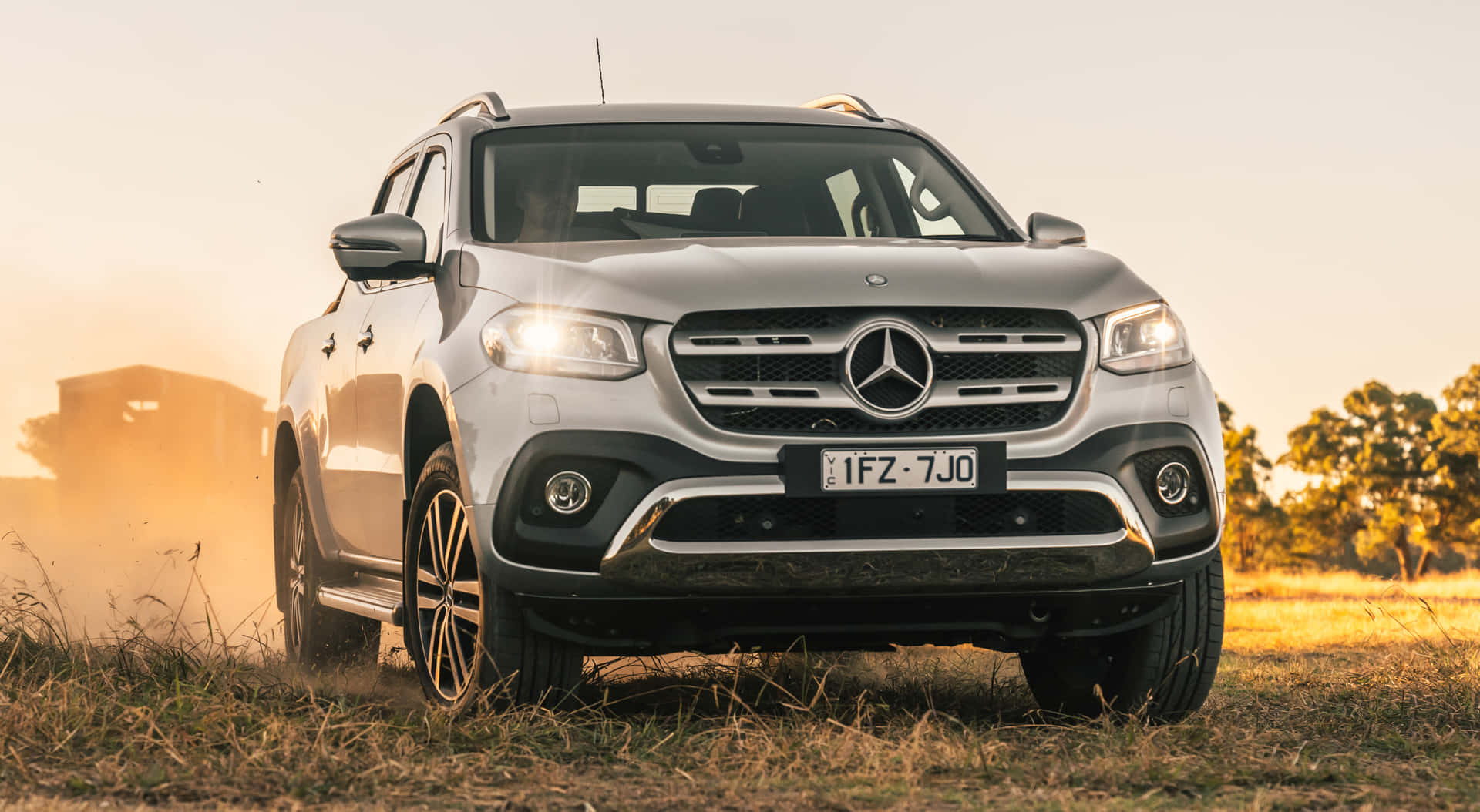 Experience Grandeur With The Majestic Mercedes Benz X-class Wallpaper