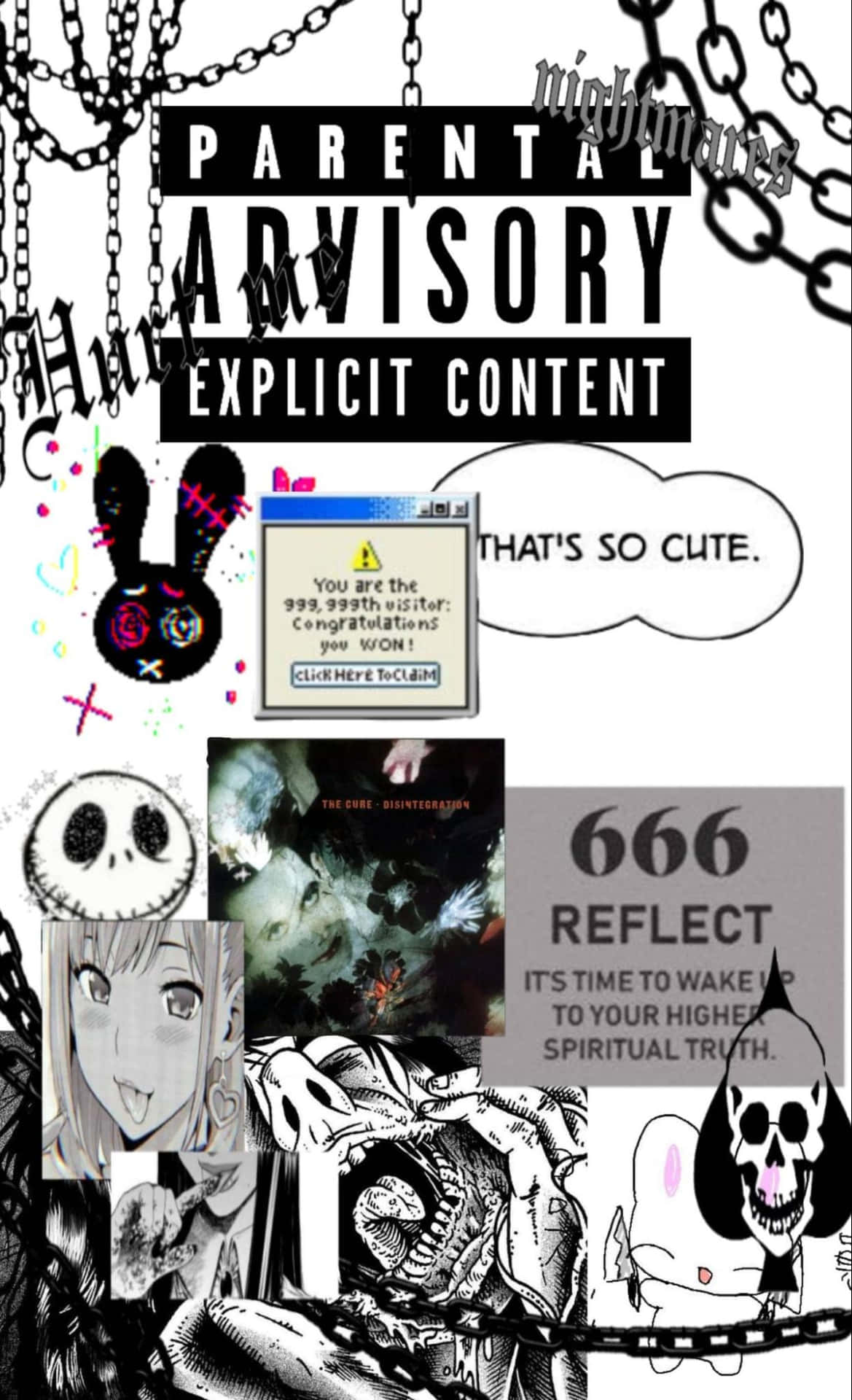 Explicit Content Collage Wallpaper